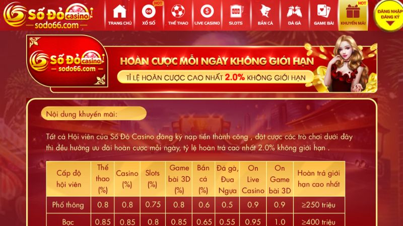 Giới thiệu chung về Hoàn cược mỗi ngày không giới hạn